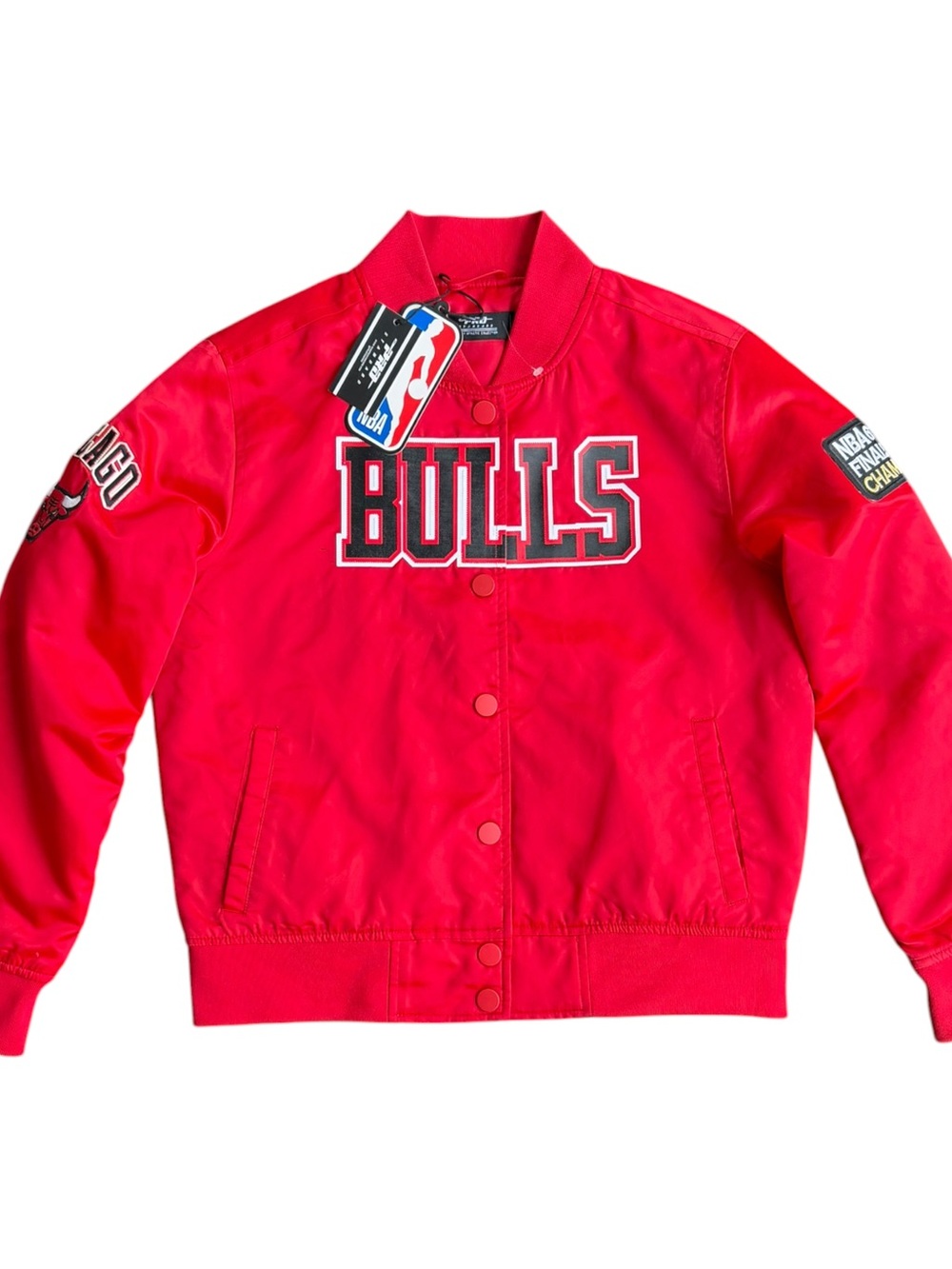 Chicago Bulls Pro Standard Women's Red Satin Bomber Jacket Size: XS